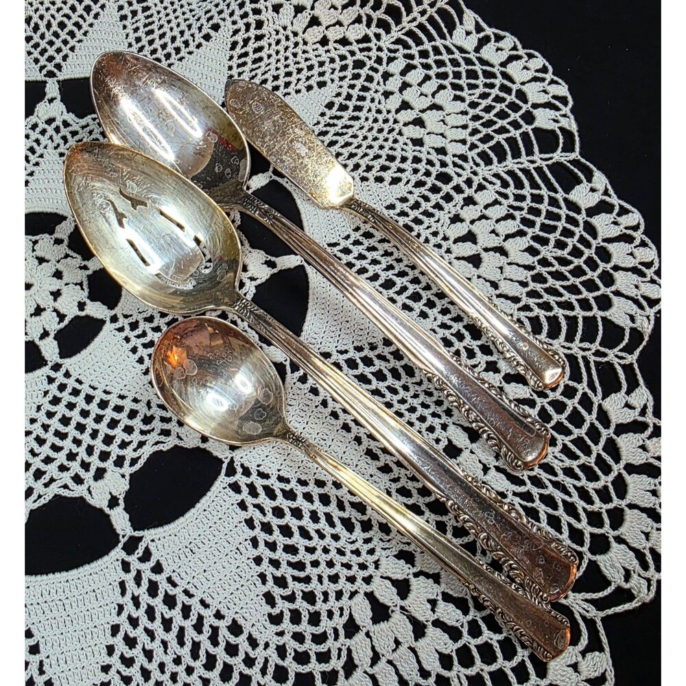 VTG Holmes & Edwards May Queen Silverplate Flatware Set w/Chest 1950s 56 Pc Set - Picture 15 of 16
